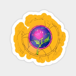 beauty and the beast rose Sticker